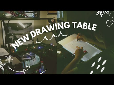 New Drafting Table for Drawing Comics (Gynsseh Glass Drafting Drawing Table)