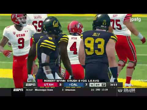 Utah vs. #9 Cal (Dynasty Game) | CFB Revamped Legacy Season Week 1 | Jefe on Commentary