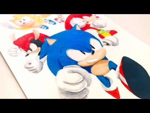 Drawing Sonic Mania Characters