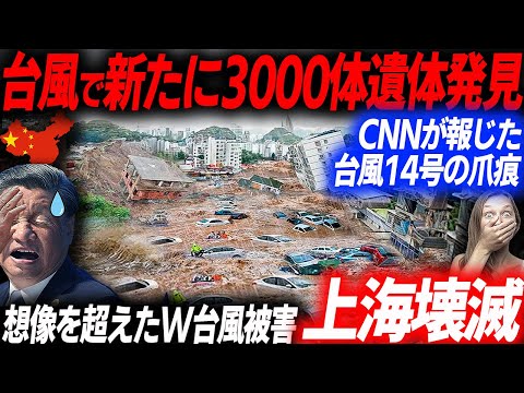 W台風直撃で上海崩壊！CNNが報じた中国上海の生々しい台風14号の被害状況…EVシフト｜電気自動車｜BYD