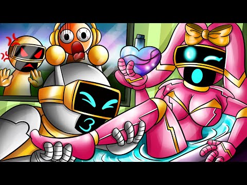 Fun Bot Fall in Love with Pink Bot?! | Incredibox Sprunki Animation