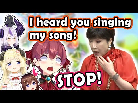 Marine gets confronted by Japan's "last boss" for singing her song [hololive] [ENG sub]