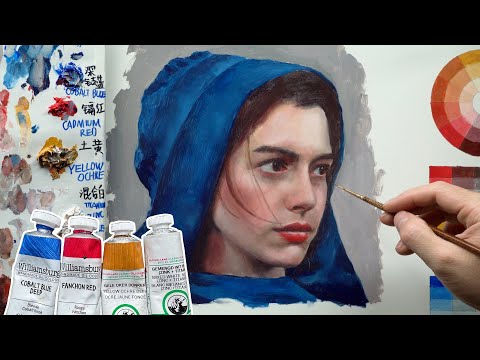 I painted Fantine with 4 oil colors, portrait paingting process Limited palette