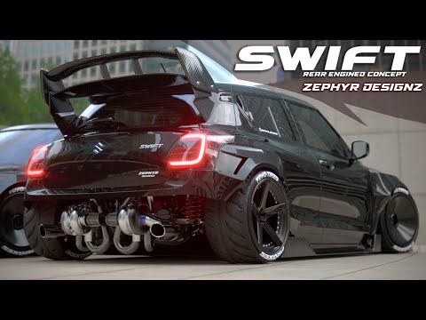 Maruti Suzuki Swift Rear Engined Twin Turbo Concept | Zephyr Designz |