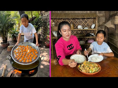 Smart girl Pich cook 100 eggs with country style - Cooking with Sreypich