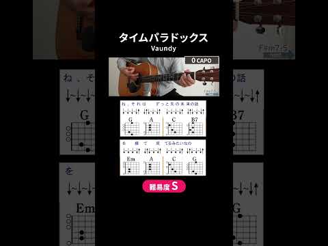 【コード譜】タイムパラドックス / Vaundy（ストローク）