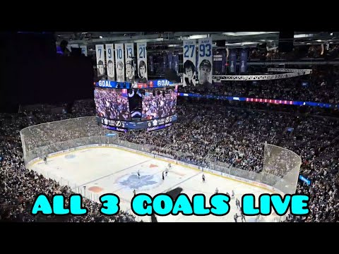 ALL 3 LEAFS GOALS LIVE Round 1 Game 1 of the playoffs Vs Lightning April 18th 2023