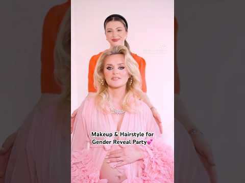 Makeup & Hairstyle for Gender Reveal Party| Cristina Costache MUA #shorts