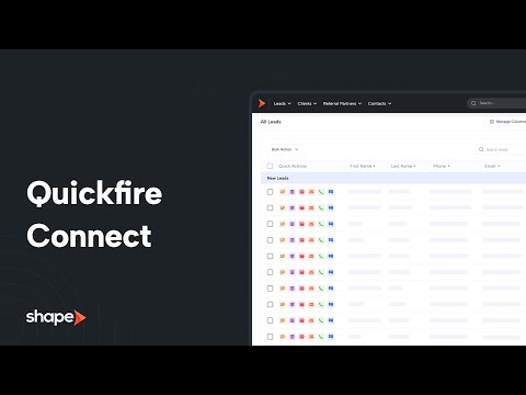 QuickFire Connect Phone Notifications for Speed to Contact in Shape Software CRM