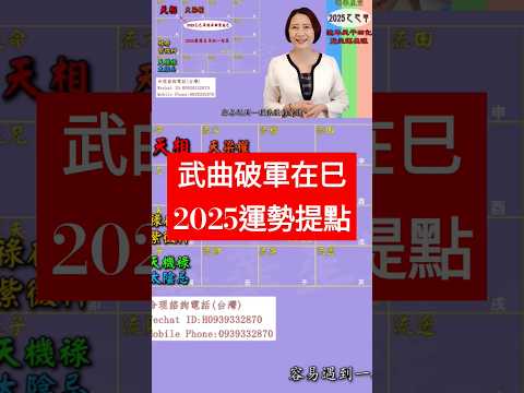 #武曲破軍在巳 #2025運勢提點【2025乙巳年天運啟示錄暨流年命宮在巳12組命盤】 #2025流年運勢 #2025流年四化 #2025 #2025紫微流年運勢 #chinese astrology