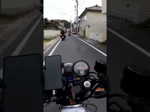 周防大島を走るCB750F