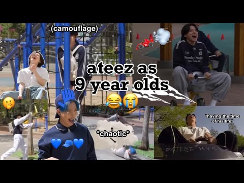 ateez become 9 year olds 😂 (funny moments)