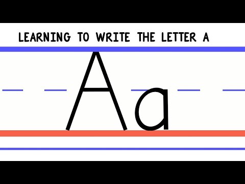 How to write letter Aa (Phoneme "a" )(part 1)