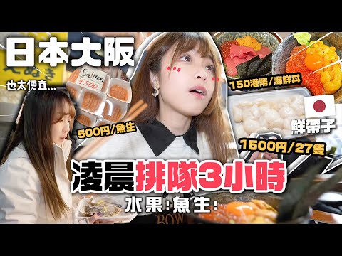 🇯🇵大阪無上限💰吃爆木津市場！¥1500/27粒鮮帶子 ¥500魚生 $150港幣海鮮丼🦪凌晨排隊值得嗎？超平日本水果🍓🍅日本美食JAPAN VLOG |肥蛙 mandies kwok