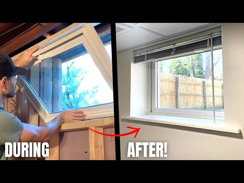 How to Replace and Trim Out a Basement Window (DIY Window Removal, Replacement, and Trim Install)