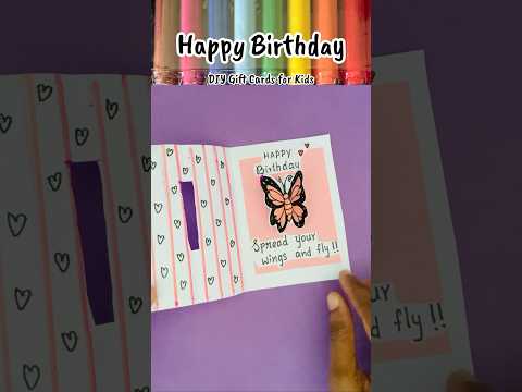 Easy Craft For Kids! DIY Gift Card for Birthday 💝! Paper Craft !How to Make Butterfly Gift Card💐