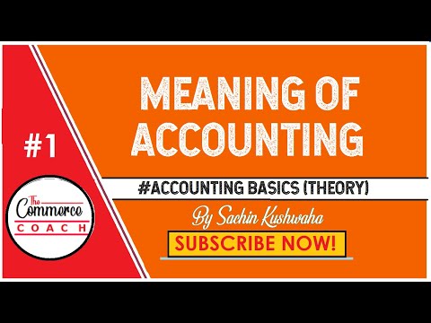 Meaning of accounting Accounts theory ca foundation cma foundation cs foundation class 11th in Hindi