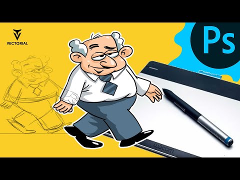 How to Draw Character in Adobe Photoshop with Wacoom Tablet