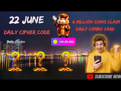 hamster combat daily combo card today 22 June | daily cipher code today | #hamsters #viral #video