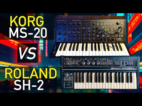 KORG MS-20 vs ROLAND SH-2: Live Battle of 70's Vintage Analog Monosynths