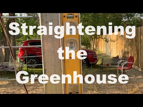 Greenhouse Build 2: How to straighten a greenhouse frame prior to glazing