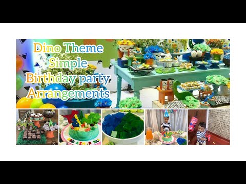 Birthday Party Arrangements/ Dino Theme party/ simple way of B’Day party at home