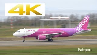 [4k] [飛行機動画] ピーチ - Peach [MM/APJ] Airbus A320-200 [JA807P]