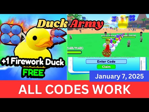 *ALL Codes Work* Duck Army ROBLOX, January 7, 2025