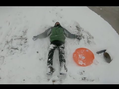 Paraplegic Blowing Snow and Sledding