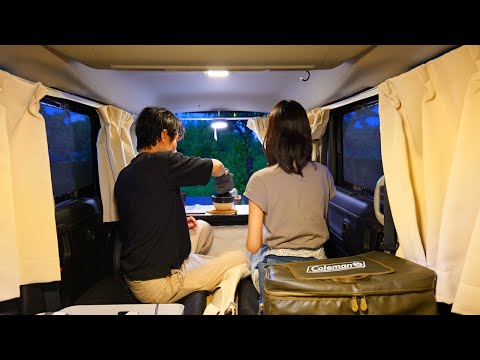 Car Camping | A fun overnight stay in a car. Trip to Okayama, cooking tako-meshi in a hot car.