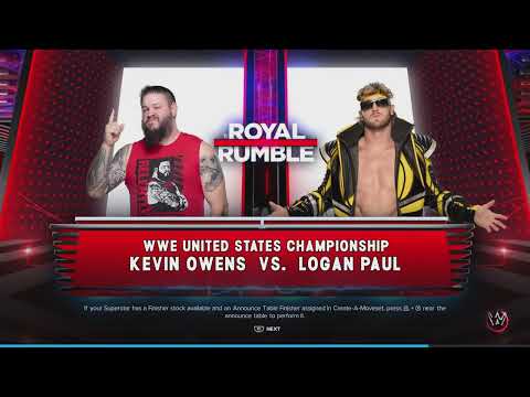 Royal Rumble '24: Kevin Owens vs Logan Paul United States Championship