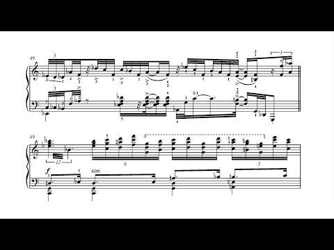 Nikolai Kapustin - Contemplation, Op. 47 (1987) [Score-Video]