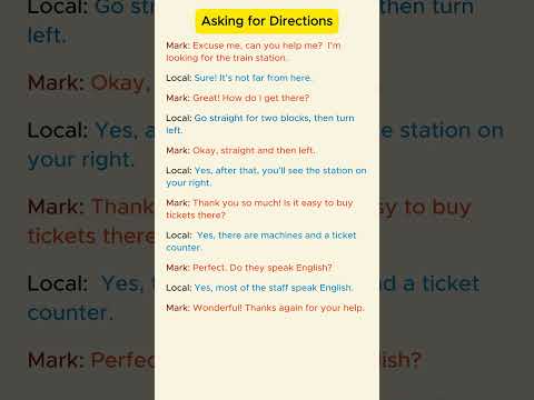 Traveling conversation english - Asking for Directions. #Shorts