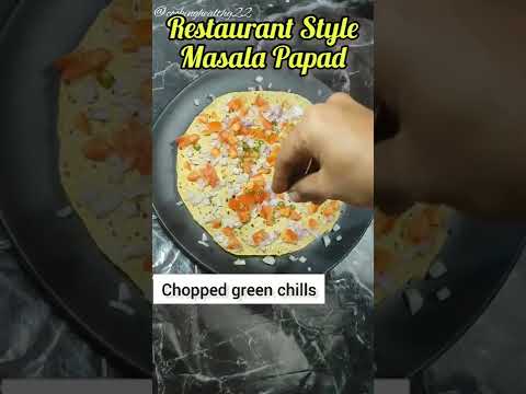 Easy and Quick Indian Starter Recipe |Masala Papad recipe|#shorts #youtubeshorts #cookinghealthy22