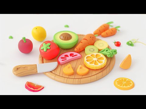 Satisfying Video | Compilation | Cutting Plastic Fruits and Vegetables ASMR | Relaxing Video ASMR