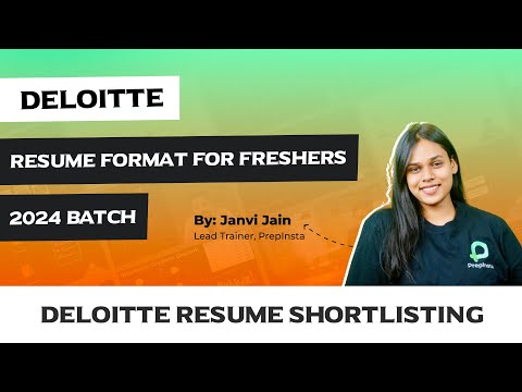 Deloitte Resume Format for Freshers | Deloitte Resume Shortlisting 2024 Batch