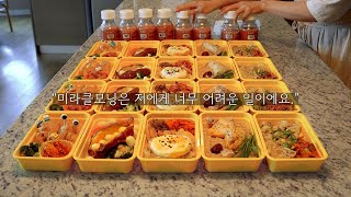 Making 20 meals of frozen lunch boxes (meal prep) that you store in the freezer for 3 months.