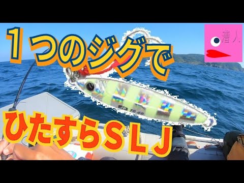 １つのジグでひたすらＳＬＪ！【ゴムボート釣り】