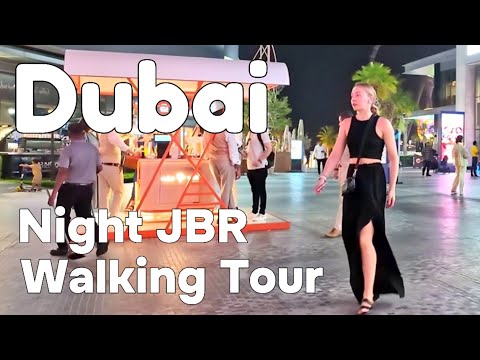 Dubai 🇦🇪 Night JBR (Jumeirah Beach Residence) [4K] Walking Tour