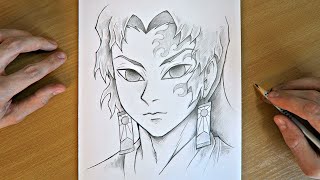 How to Draw Yoriichi Tsugikuni (Demon Slayer) | Learn to Draw Anime | Step by Step Drawing