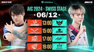 OM vs FS | FW vs ONE | BAC vs ANK | HD vs TDT | LƯỢT 2 SWISS STAGE - AIC 2024 | NGÀY 06/12