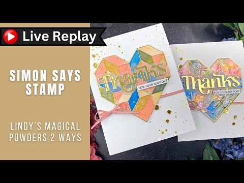 🟣LIVE REPLAY! Magical Powder Heart Cards | Simon Says Stamp