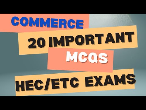 20 IMPORTANT MCQS OF ETC Exams. PAST PAPERS OF COMMERCE FOR UNDERGRADUATE SCHOLARSHIP GILGITBALISTAN