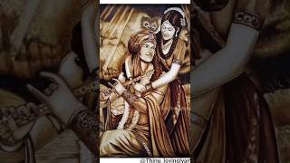 coffee painting-Kannan Radhai #radhakrishna #krishna #coffeepainting #lordkrishna #radhakrishnalove