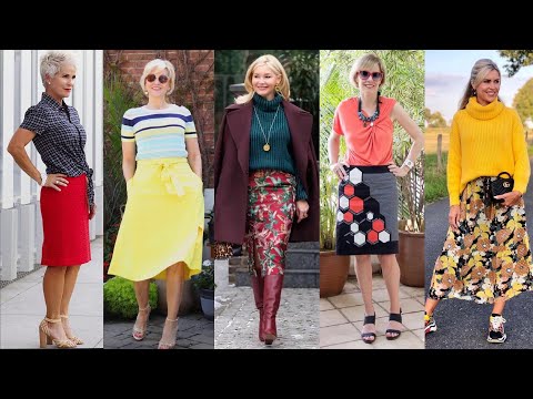 Skirt Styles For Women Over 50 | Fashion Tips and Trends for Mature Women | 2023 Fashion Trends