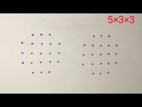 5×3×3easy dots kolam||simple kolam||dharas house||#3