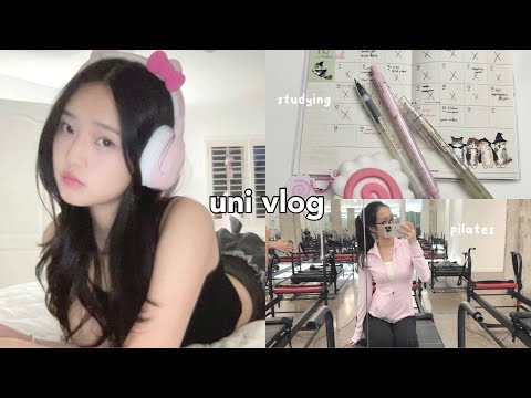 uni STUDY vlog: trying pilates & golf, studying for midterms, friend hangouts, cute nails