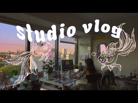 STUDIO VLOG// a LOT of tattoos, shop prep, painting! 🌸