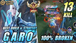 GARO Strategy & Technique in Game Honor of Kings (HOK) best build item 💯% BROKEN | pro player