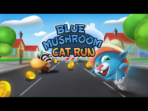 Blue Mushroom: Cat Run Game - GamePlay Walkthrough